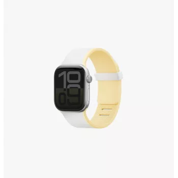 UNIQ Revix IV prémium kétoldalas mágneses szíj Apple Watch 42/41/40mm fehér/sárga