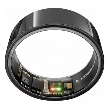 ULTRAHUMAN Ring Air – okosgyűrű nőknek és férfiaknak – alvás- és fitneszkövető viselhető eszköz – pulzusszám – okosgyűrű Aster Black 12-es méret