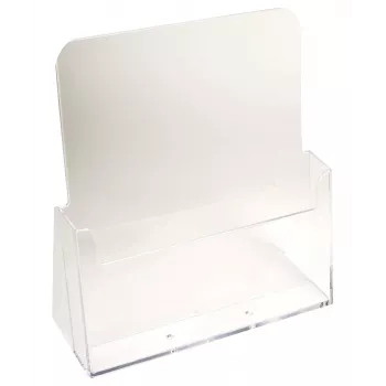 Exacompta A4 pulttartó 1 rekesszel, polisztirol, átlátszó, 85 x 235 x 247 mm (74058D)