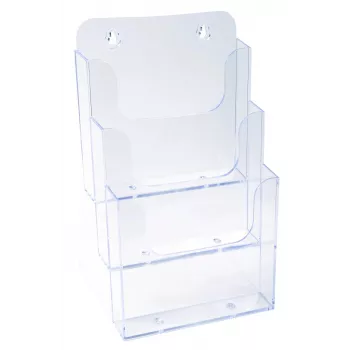Exacompta A5 prospektustartó, 3 rekesz, polisztirol, 154 x 181 x 280 mm (75158D)