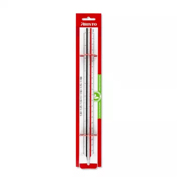 ARISTO háromszögű vonalzó D-profil fehér 30 cm (AR23703EB)