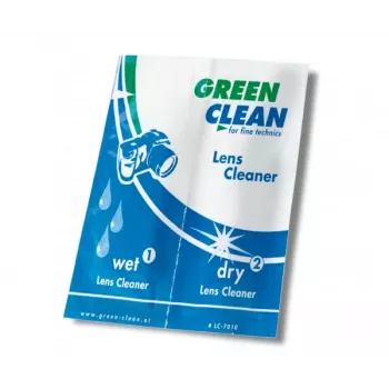 GREEN CLEAN Wet & Dry tisztítókendő-készlet - 10 csomag (20 kendő) képernyőkhöz, LCD, LED, plazma, TFT, laptopokhoz, tabletekhez, okostelefonokhoz, monitorokhoz - alkoholmentes, csíkok nélküli, antisztatikus