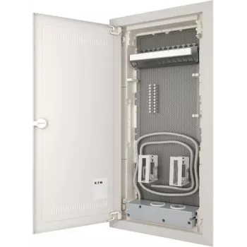 Eaton KLV-48HWM-W-F-VM 4-soros üreges falú médiaszekrény, fehér (RAL 9016), 194711-MW