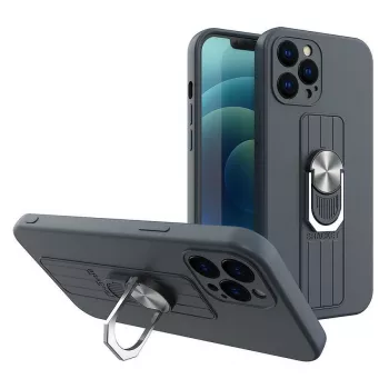 HURTEL Ring Case szilikon tok ujjtartóval és állvánnyal Xiaomi Poco X4 Pro 5G készülékhez, kék
