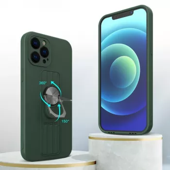 HURTEL Ring Case szilikon tok ujjtartóval és állvánnyal Xiaomi Poco X4 Pro 5G készülékhez, kék