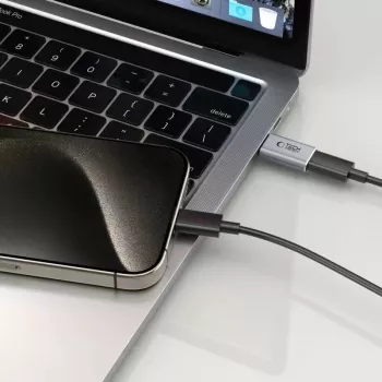 TECH-PROTECT ULTRABOOST adapter Type-C - Lightning, szürke