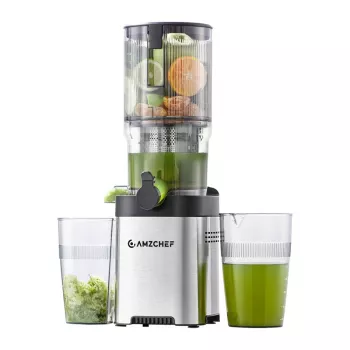 AMZCHEF CE-ZM1902B-SV lassú gyümölcscentrifuga