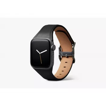 Bellroy Classic Leather szíj Apple Watch-hoz, fekete, 44mm, 45mm, 42mm (Series 1/2/3), 49mm, 46mm