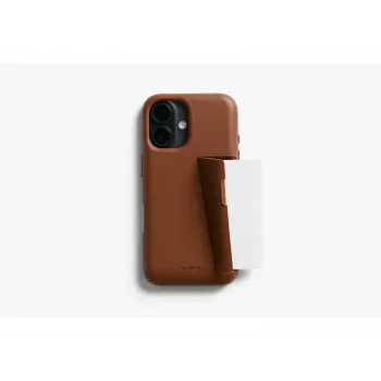 Bellroy bőr kártyatartó tok iPhone 16 Plus-hoz, barna