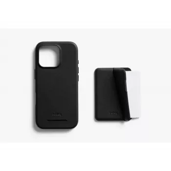Bellroy bőrtok mágneses pénztárcával iPhone 16 Pro-hoz, fekete