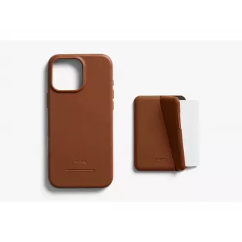 Bellroy bőrtok mágneses pénztárcával iPhone 16 Pro Max-hoz, barna