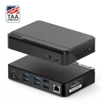 ALOGIC Universal Twin HD dokkolóállomás - USB-C és USB-A - fekete