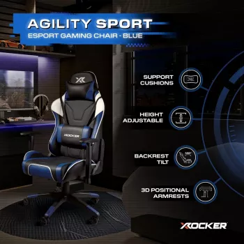 X Rocker Agility eSports gamer szék kék/fekete