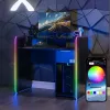 X Rocker 2023269 gamer íróasztal LED-del, fekete