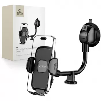 TECH-PROTECT V3 Universal Long Arm szélvédő- és műszerfal-tartó autóba fekete