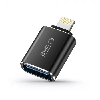 TECH-PROTECT ULTRABOOST adapter Lightning USB OTG-re fekete