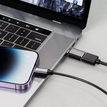 TECH-PROTECT ULTRABOOST adapter Lightning USB OTG-re fekete