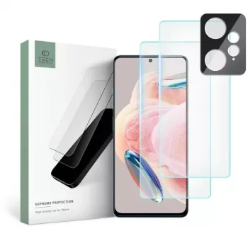 TECH-PROTECT edzett üveg + kamerlencse Supreme szett Xiaomi Redmi Note 12 LTE-hez