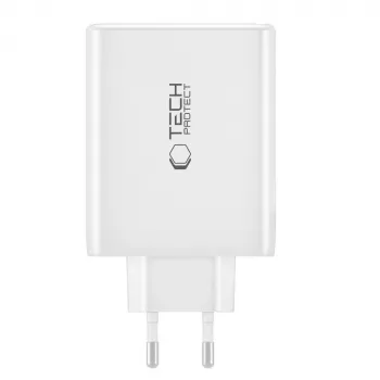 Tech-Protect NC100W-GAN 4-portos fekete GaN fali töltő 100W USB-C