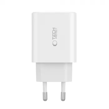 Tech-Protect NC30W 3-portos USB-C és USB-A fali töltő 30W fehér