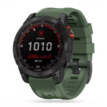 TECH-PROTECT ICONBAND Garmin Fenix 5 / 6 / 6 Pro / 7 katonazöld szilikon szíj