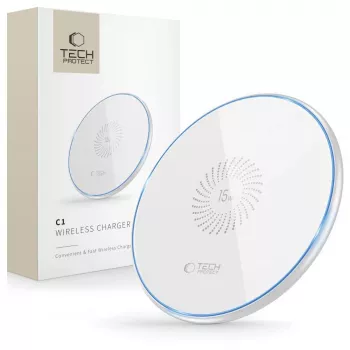 TECH-PROTECT QI15W-C1 vezeték nélküli töltő 15W fehér