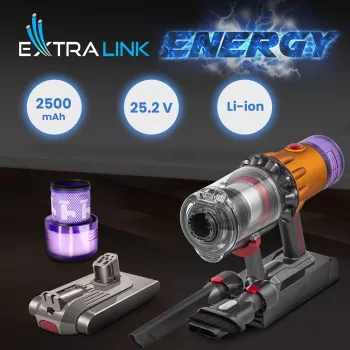 Extralink csereakkumulátor Dyson V12 készülékhez 25,2V 2500mAh + szűrő
