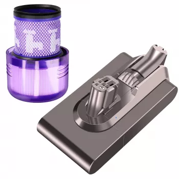 Extralink csereakkumulátor Dyson V12 készülékhez 25,2V 2500mAh + szűrő