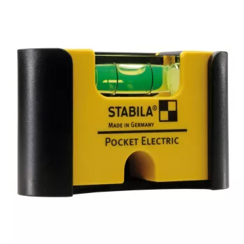 STABILA Type 81 S zseb elektromos vízmérték, 7 cm, sárga, 1,0 mm/m pontosság, mágnessel és övcsipesszel