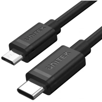 UNITEK USB-C - Micro USB kábel 1m fekete Y-C473BK