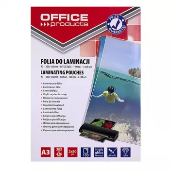 PBS CONNECT OFFICE PRODUCTS laminálófólia A3 2x80 mikron fényes 100 lap átlátszó