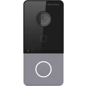 Hikvision DS-KV6113-PE1(C) videós kaputelefon 2 MP kamerával, PoE, Mifare kártyaolvasó, IP65, IK08, fekete