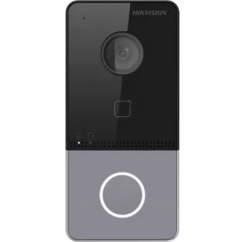 Hikvision DS-KV6113-PE1(C) videós kaputelefon 2 MP kamerával, PoE, Mifare kártyaolvasó, IP65, IK08, fekete