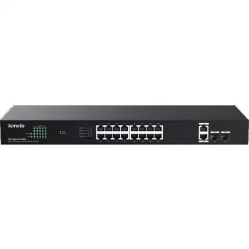 Tenda TEG1120P-16-250W nem menedzselt PoE+ switch 18 portos Gigabit 2 SFP 250W