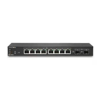 SonicWall Switch SWS12-8 - menedzselt Gigabit Ethernet switch - 8 x 10/100/1000 + 2 x Gigabit SFP - asztali