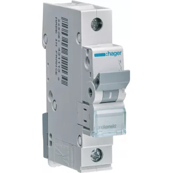 Hager MCN125E MCB 1P C 25A 6kA kismegszakító