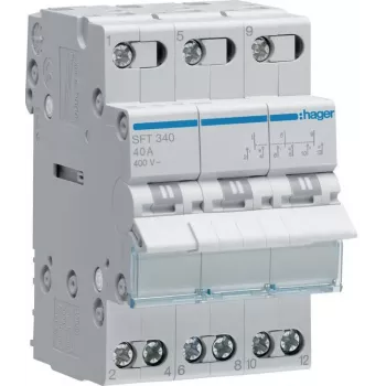 Hager SFT340 moduláris átkapcsoló I-0-II 3P 40A 400V AC