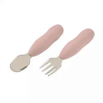 Beaba First rozsdamentes evőeszközkészlet Cotton Candy