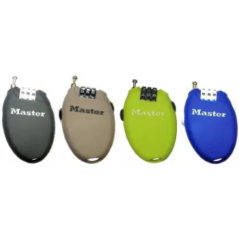 Master Lock 4603EURD kombinációs kábeles zár behúzható kábellel, fekete