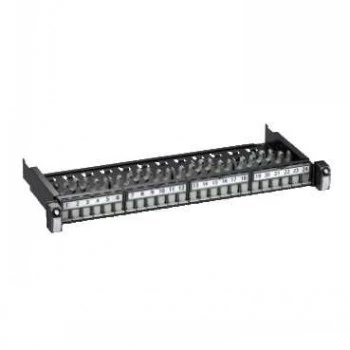 Schneider Electric Actassi S1 hálózati patchpanel 24xRJ45 STP Cat6A 1U fehér