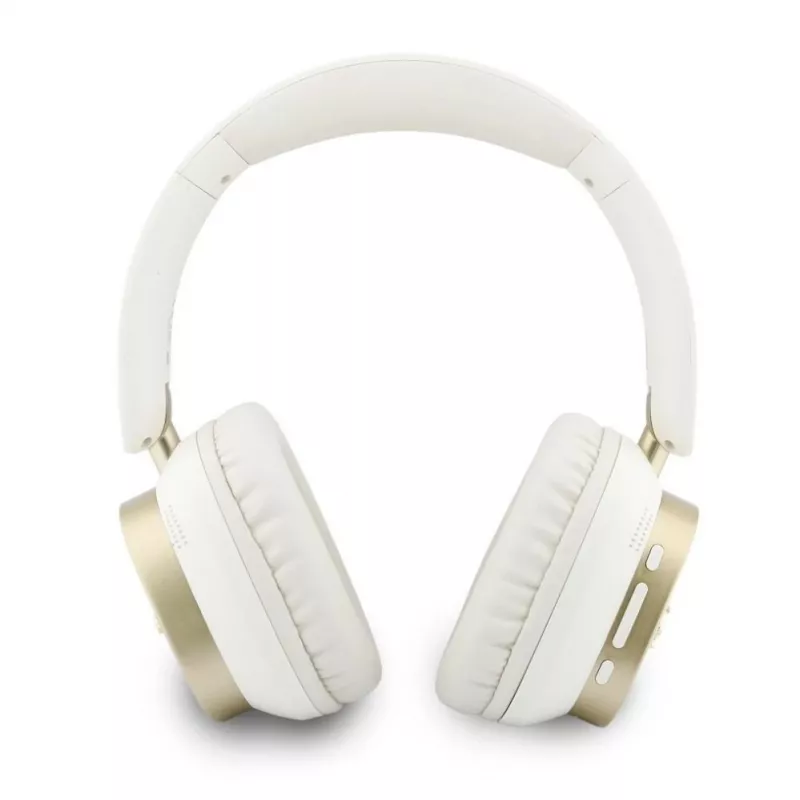 Guess Bluetooth ENC Rectangle Metal Script over-ear fejhallgató fehér