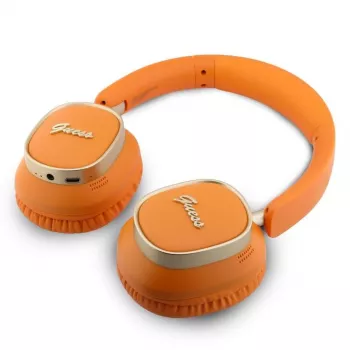 Guess Bluetooth on-ear fejhallgató Rectangle Metal Script narancssárga