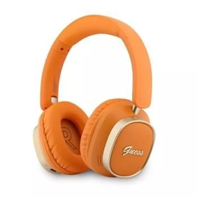 Guess Bluetooth on-ear fejhallgató Rectangle Metal Script narancssárga