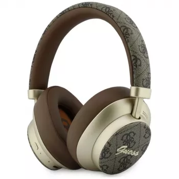 Guess GUE005457 fejhallgató Bluetooth ENC-vel, barna, Gold Script Metal Design