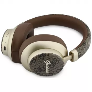 Guess GUE005457 fejhallgató Bluetooth ENC-vel, barna, Gold Script Metal Design