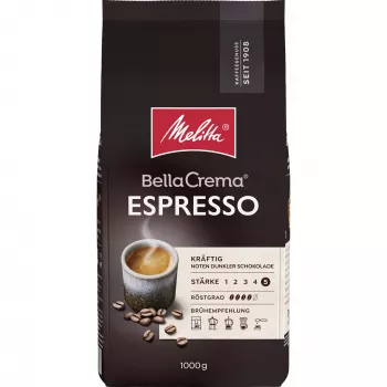 MELITTA BellaCrema Espresso eszpresszókávé egész szemek 1 kg, intenzitás 5/5