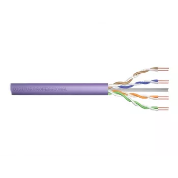 DIGITUS Cat.6 U/UTP B2ca szerelőkábel, AWG23/1, LSOH, 500m, lila, tekercs