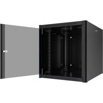 EFB Elektronik 19 inch Wall Mount Enclosure 12U, Depth 800 mm, Pre-assembled, RAL 9005 (691912TS.80)