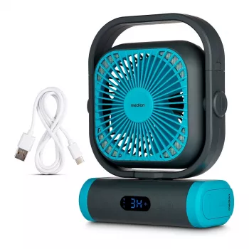 MEDION LIFE Camping Fan E10 TF (MD 12065) szürke/kék