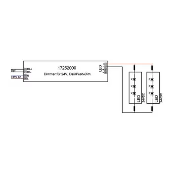 Brumberg 17252000 LED tápegység, téglalap alakú, fehér, DALI-2, 150W, 24V DC